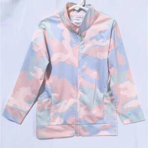 Adidas Track Suit‎ Pastel Camouflage Size 6X Activewear Jacket Full Zip